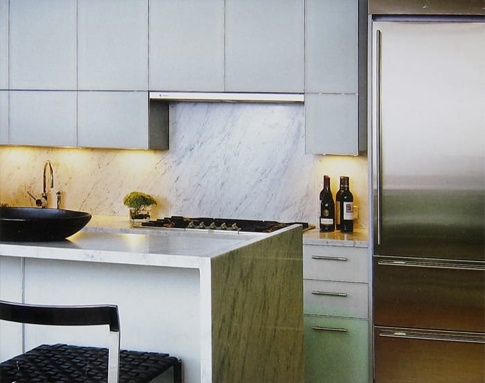 kitchen design - marble counterops & back-splash