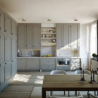 Medium Gray Color in Kitchens