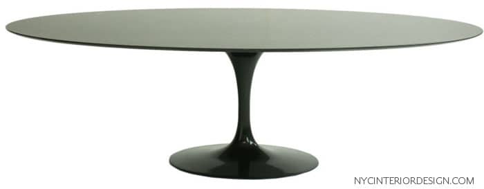high gloss black lacquer dining table