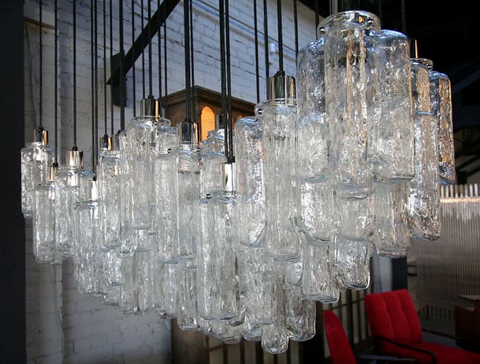 multi penant glass chandelier